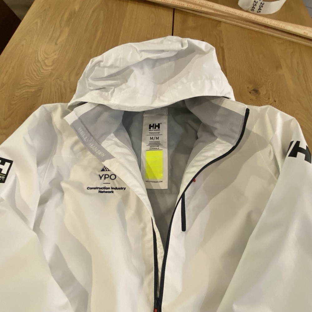 Helly Hansen Women's Size Medium Crew Midlayer Jacket 2.0 White Hooded Ski Snow* - Picture 11 of 14